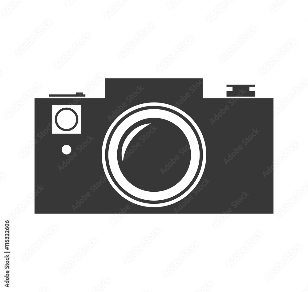 Gadget concept represented by silhouette of camera icon. Isolated and flat illustration Gadget concept represented by silhouette of camera icon. Isolated and flat illustration