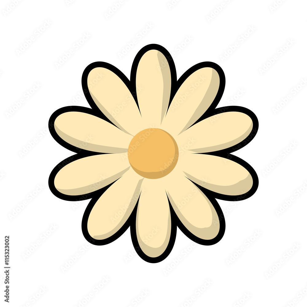 Nature and plant concept represented by flower icon. Isolated and flat illustration Nature and plant concept represented by flower icon. Isolated and flat illustration