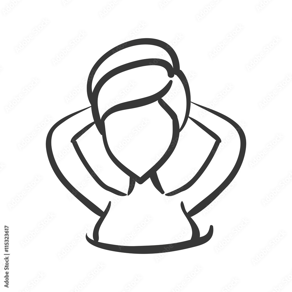 Spa center concept represented by woman cartoon with towel icon. Isolated and flat illustration Spa center concept represented by woman cartoon with towel icon. Isolated and flat illustration