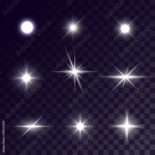 Vector star lighting effects