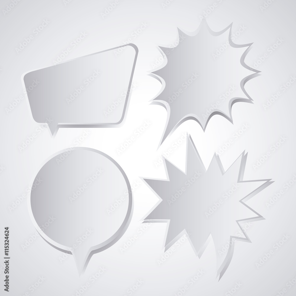 Icon set of bubbles. Communication. Vector graphic Icon set of bubbles. Communication. Vector graphic