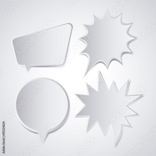Icon set of bubbles. Communication. Vector graphic