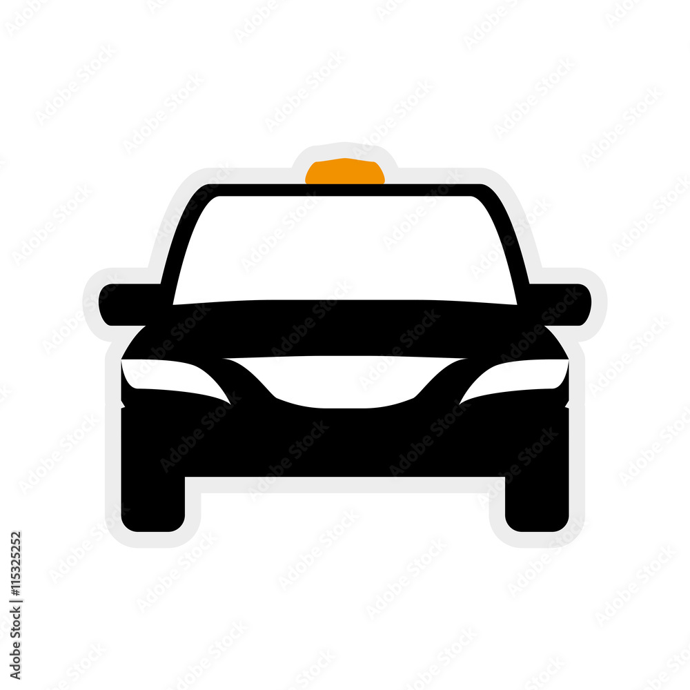 Public service concept represented by taxi car icon. Isolated and flat illustration Public service concept represented by taxi car icon. Isolated and flat illustration
