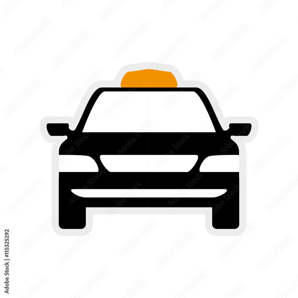 Public service concept represented by taxi car icon. Isolated and flat illustration Public service concept represented by taxi car icon. Isolated and flat illustration