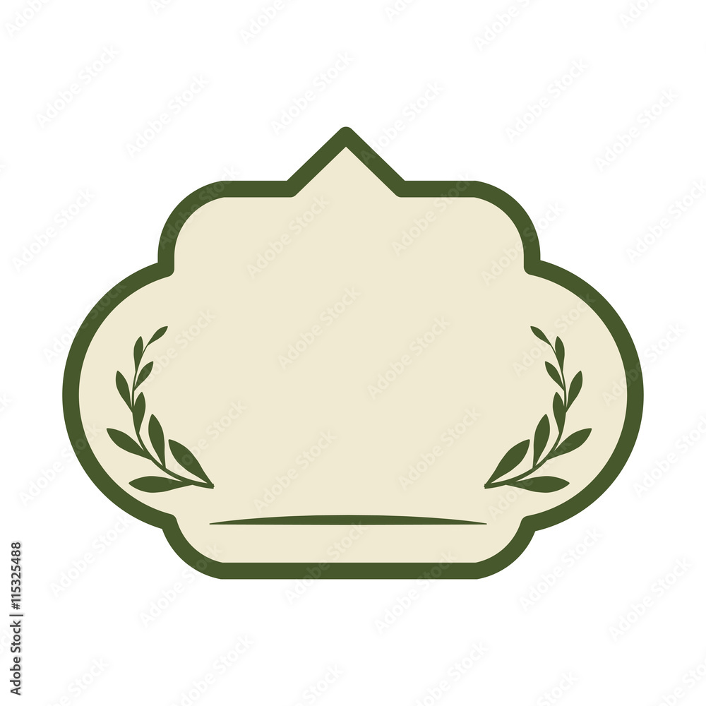 Label concept represented by green frame icon. Isolated and flat illustration Label concept represented by green frame icon. Isolated and flat illustration