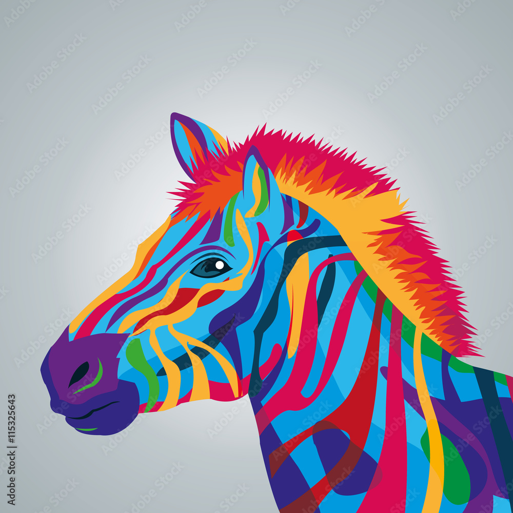 zebra icon. Animal and art design. Vector graphic
