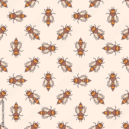 Bees seamless pattern © tentacula