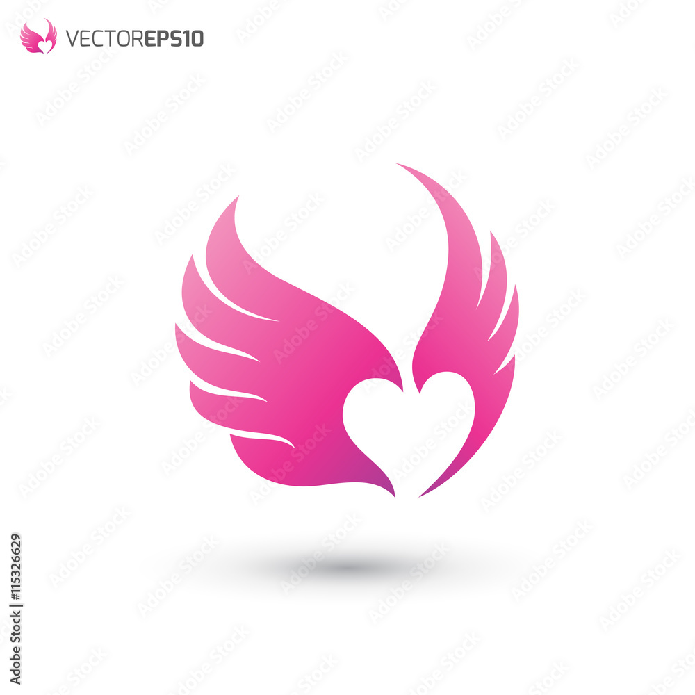 Wing Angle Love Logo