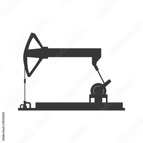 Oil industry concept represented by Oil pump icon. Isolated and flat illustration 