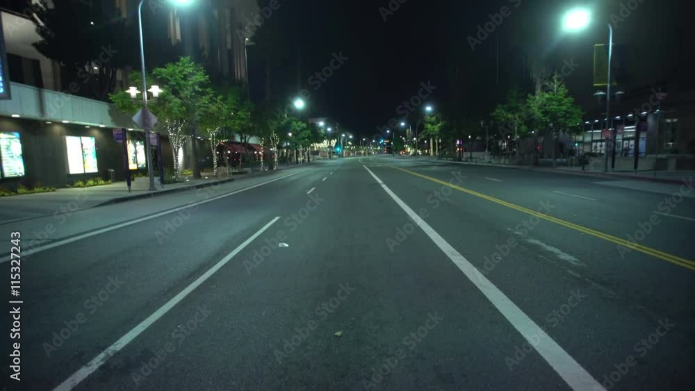 Driving Plates LA Downtown Grand Ave Night 01 Rear View South bound at 1st to 3rd St Driving Plates LA Downtown Grand Ave Night 01 Rear View South bound at 1st to 3rd St