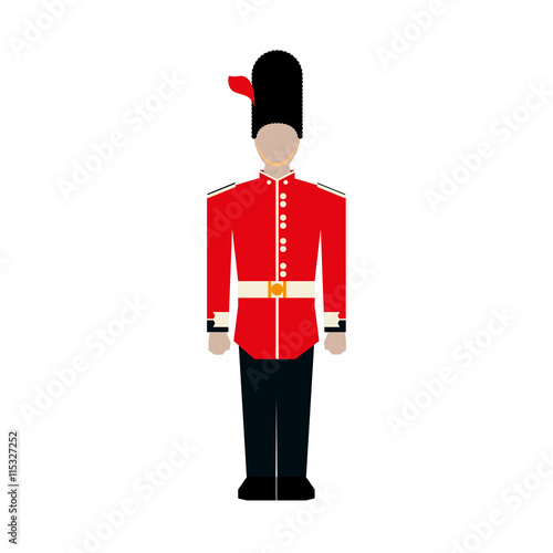 United kingdom concept represented by soldier icon. Isolated and flat illustration 