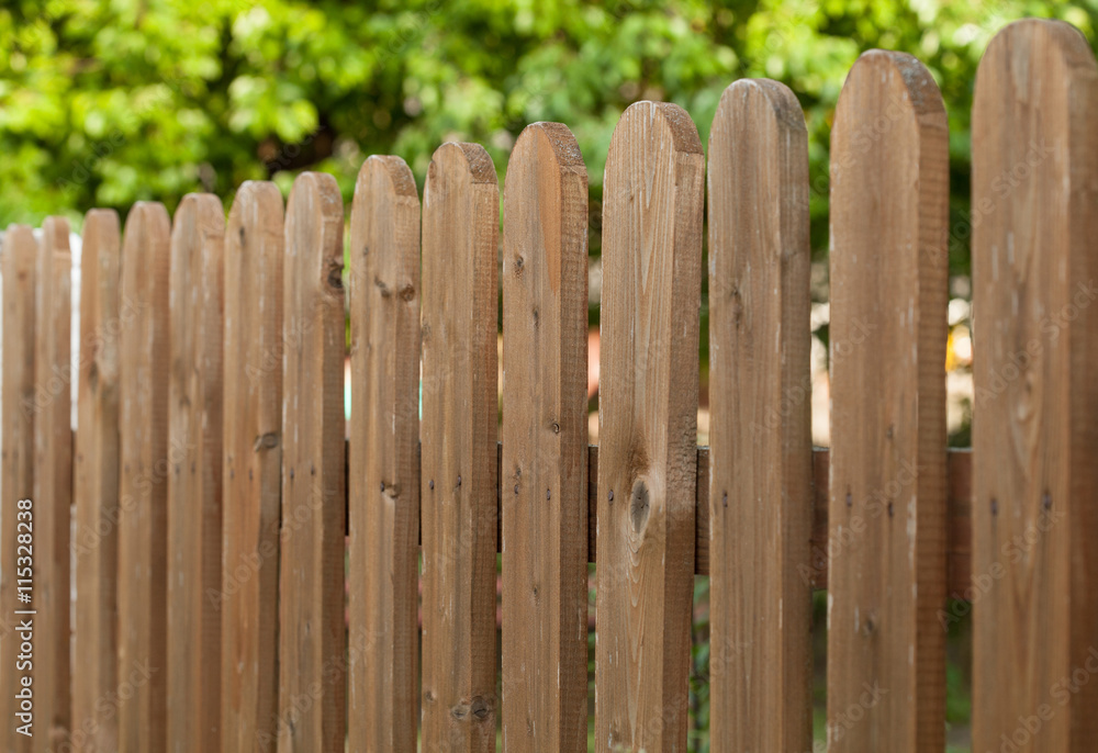 Fragment of a wooden fence