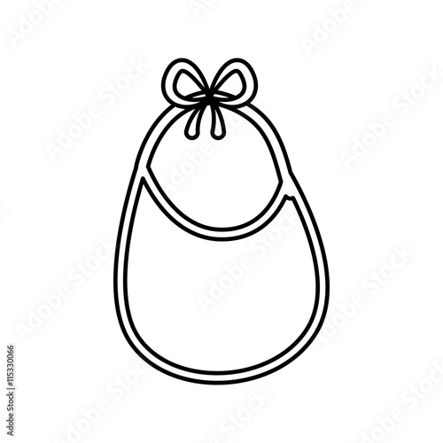 Baby concept represented by bib icon. Isolated and flat illustration 