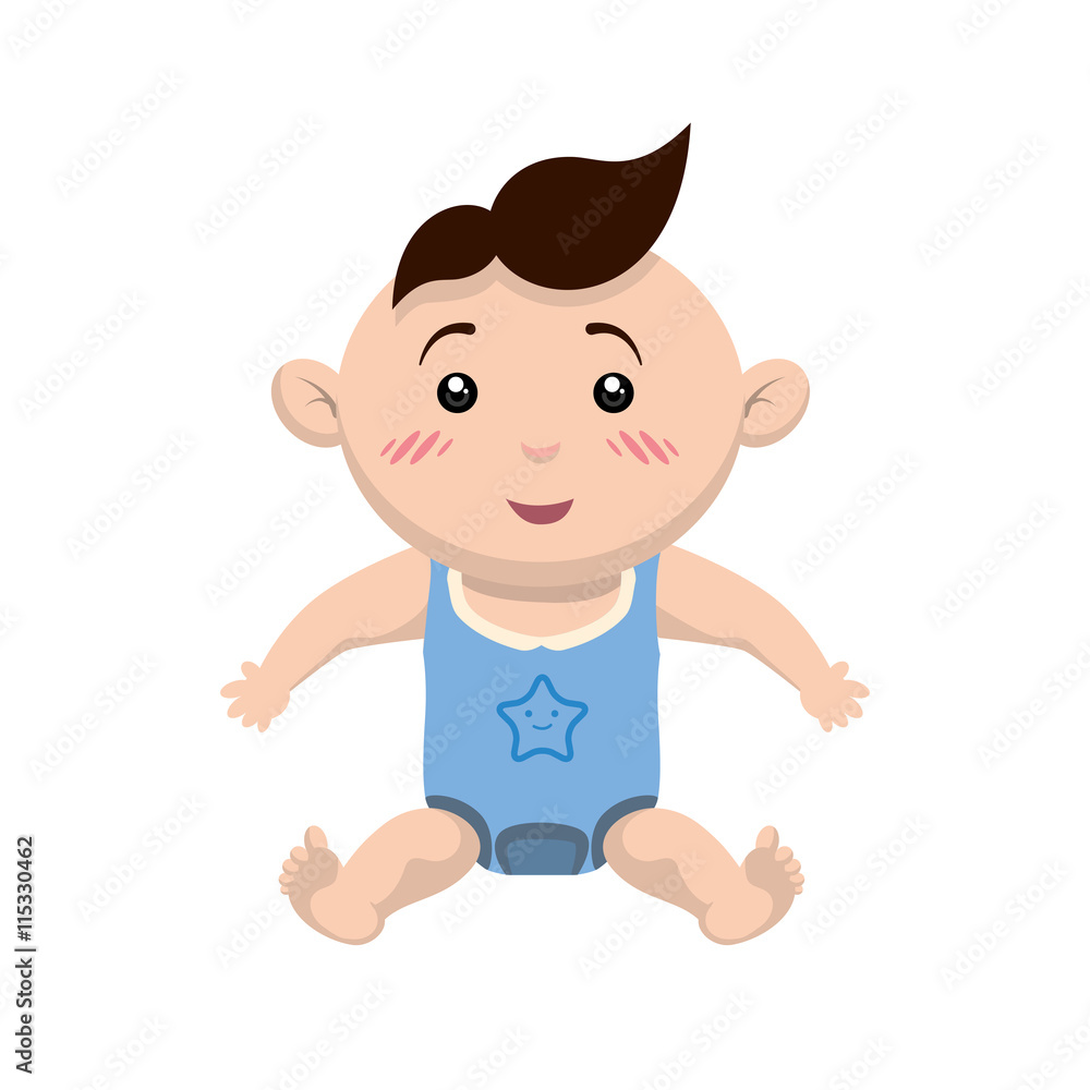 Baby concept represented by boy cartoon icon. Isolated and flat illustration Baby concept represented by boy cartoon icon. Isolated and flat illustration