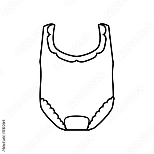 Baby concept represented by cloth icon. Isolated and flat illustration 