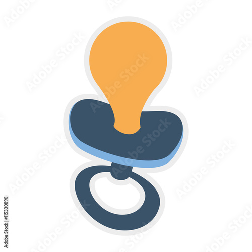 Baby concept represented by pacifier icon. Isolated and flat illustration 