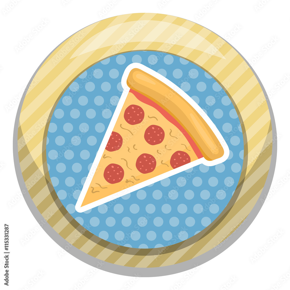 Pizza colorful icon Pizza colorful icon