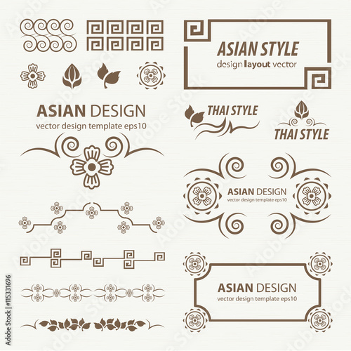 Ornate frames asian style