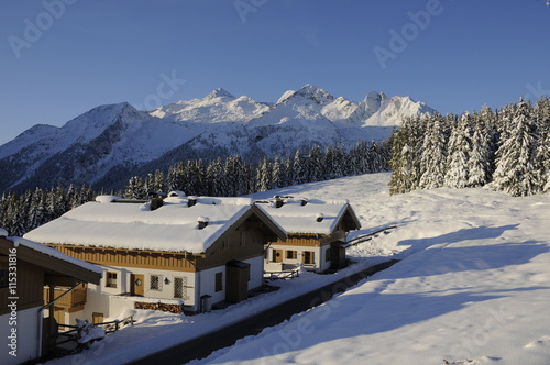 Winter in Hochkrimml, Österreich