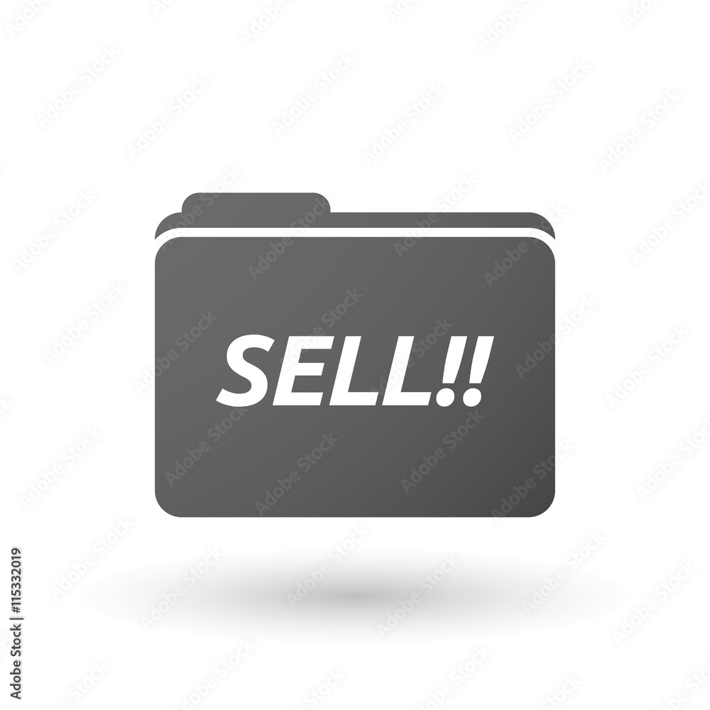 Isolated folder icon with the text SELL!! Isolated folder icon with the text SELL!!