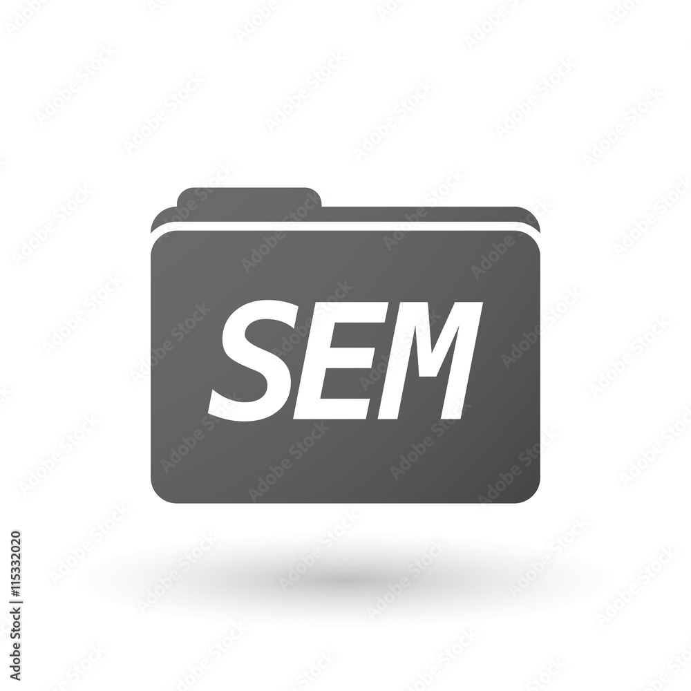 Isolated folder icon with the text SEM Isolated folder icon with the text SEM