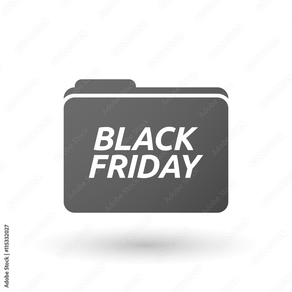 Isolated folder icon with the text BLACK FRIDAY Isolated folder icon with the text BLACK FRIDAY