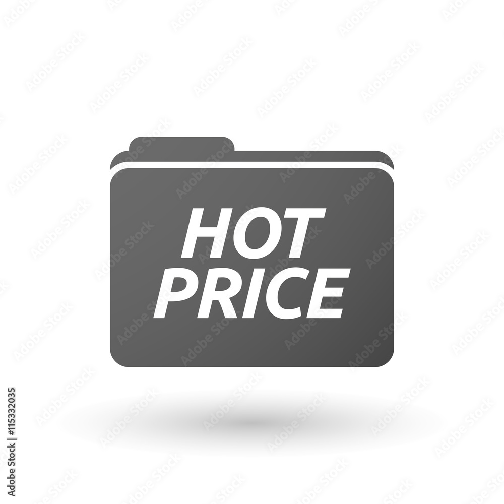 Isolated folder icon with the text HOT PRICE Isolated folder icon with the text HOT PRICE