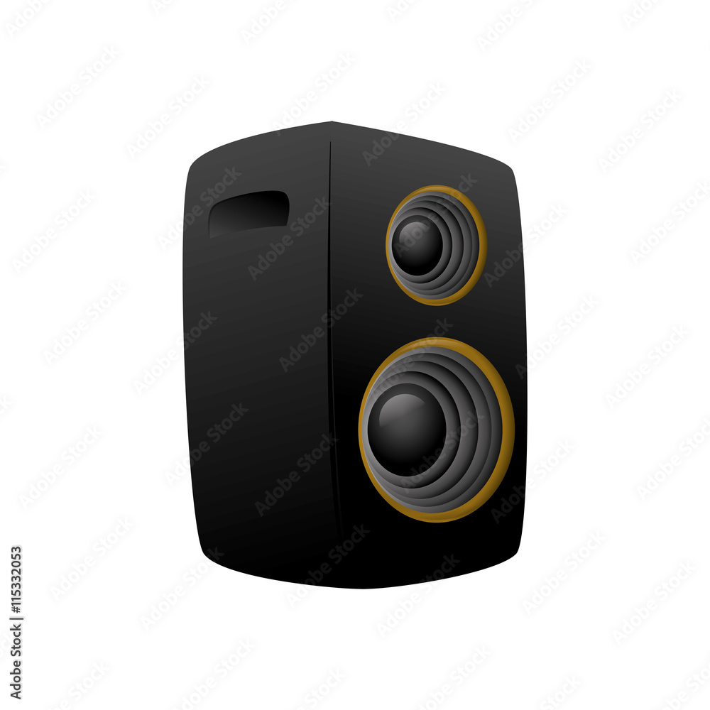 Obraz premium Music and Sound concept represented by Speaker icon. Isolated and flat illustration 