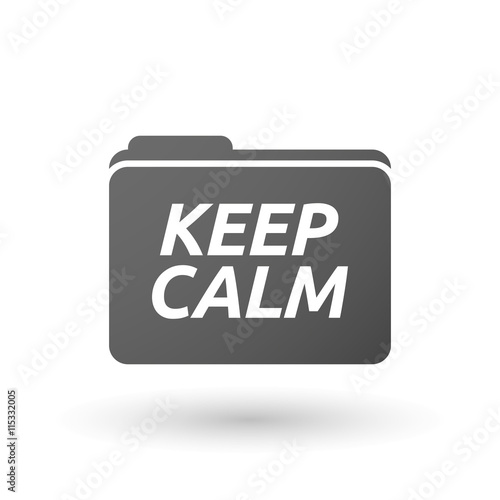 Isolated folder icon with    the text KEEP CALM