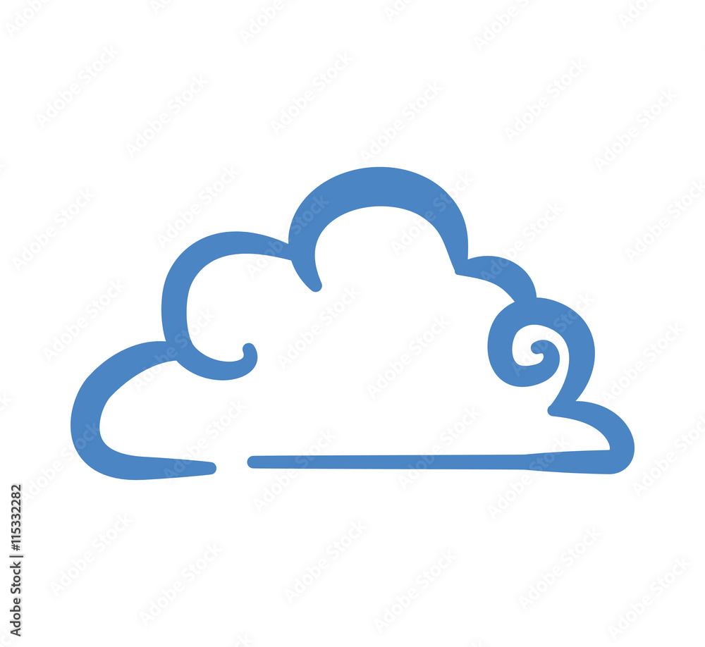 Weather concept represented by cloud shape icon. Isolated and flat illustration Weather concept represented by cloud shape icon. Isolated and flat illustration
