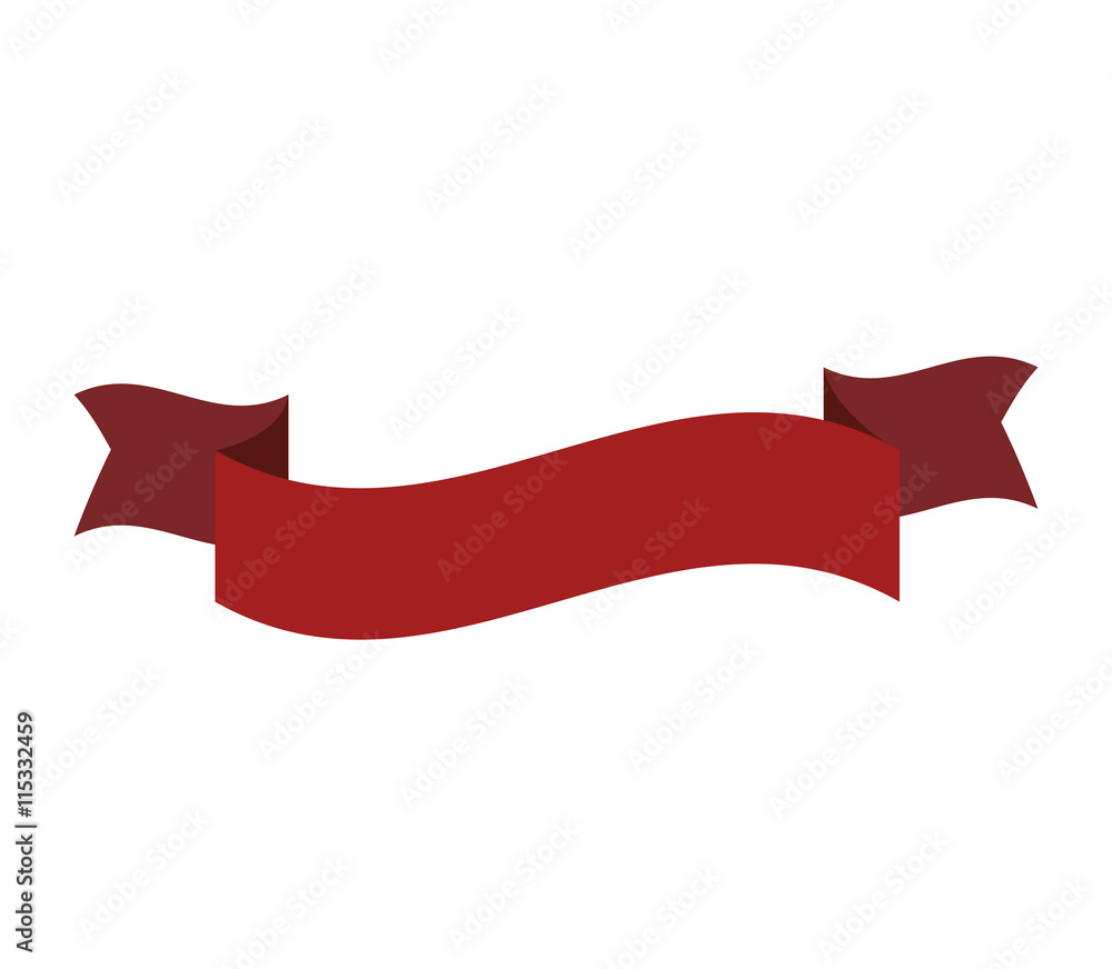 Label concept represented by red ribbon icon. Isolated and flat illustration Label concept represented by red ribbon icon. Isolated and flat illustration