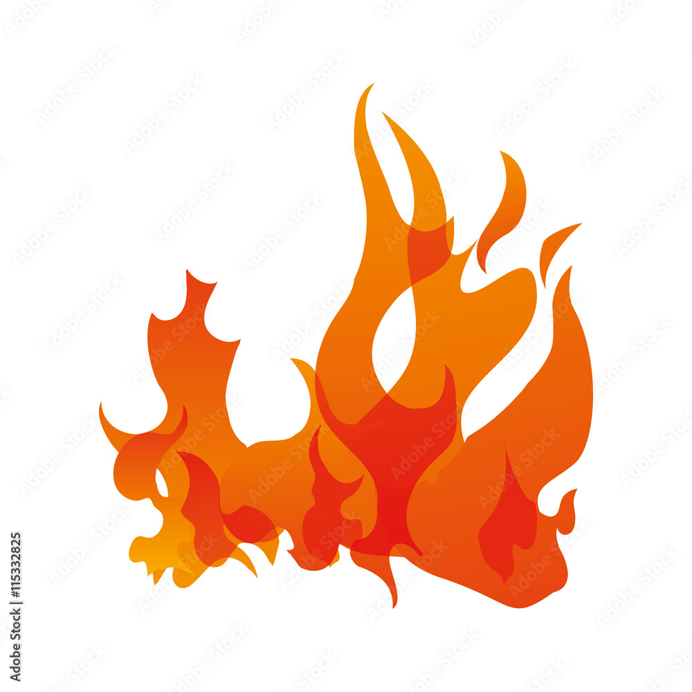 Fire concept represented by orange flame icon. Isolated and flat illustration Fire concept represented by orange flame icon. Isolated and flat illustration