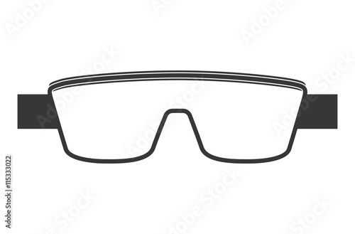 laboratory goggles isolated icon design