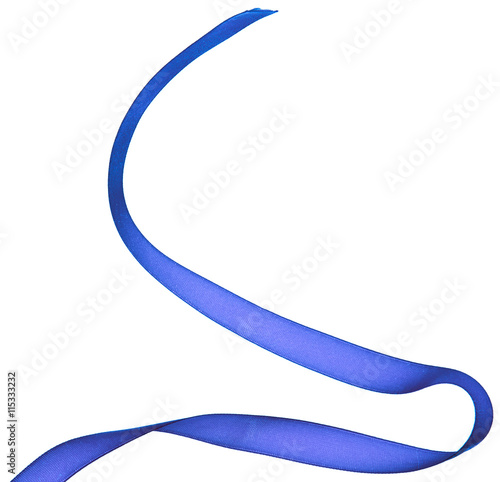 blue ribbon fly and bend on a white background