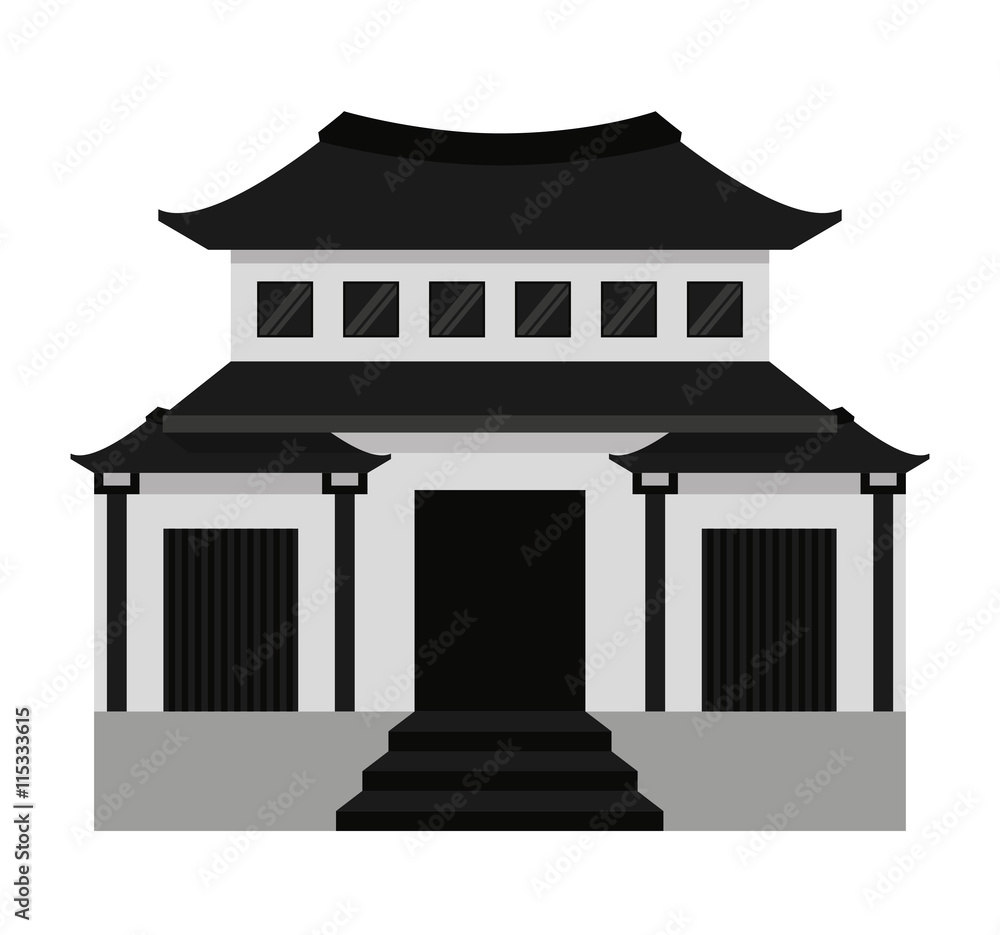 japanese building isolated icon design japanese building isolated icon design