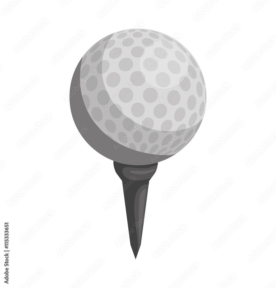 Sport concept represented by Golf ball icon. Isolated and flat illustration Sport concept represented by Golf ball icon. Isolated and flat illustration