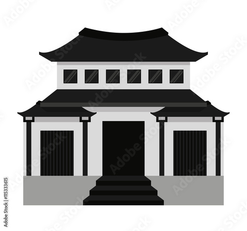 japanese building isolated icon design