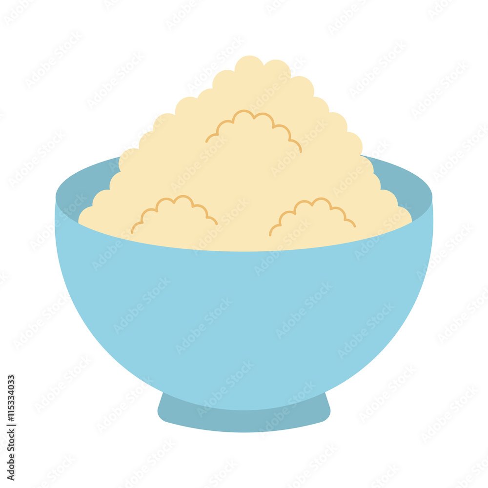 flour powder dish isolated icon design flour powder dish isolated icon design