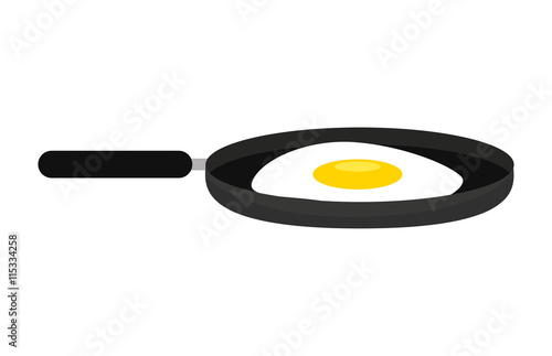 fried egg isolated icon design