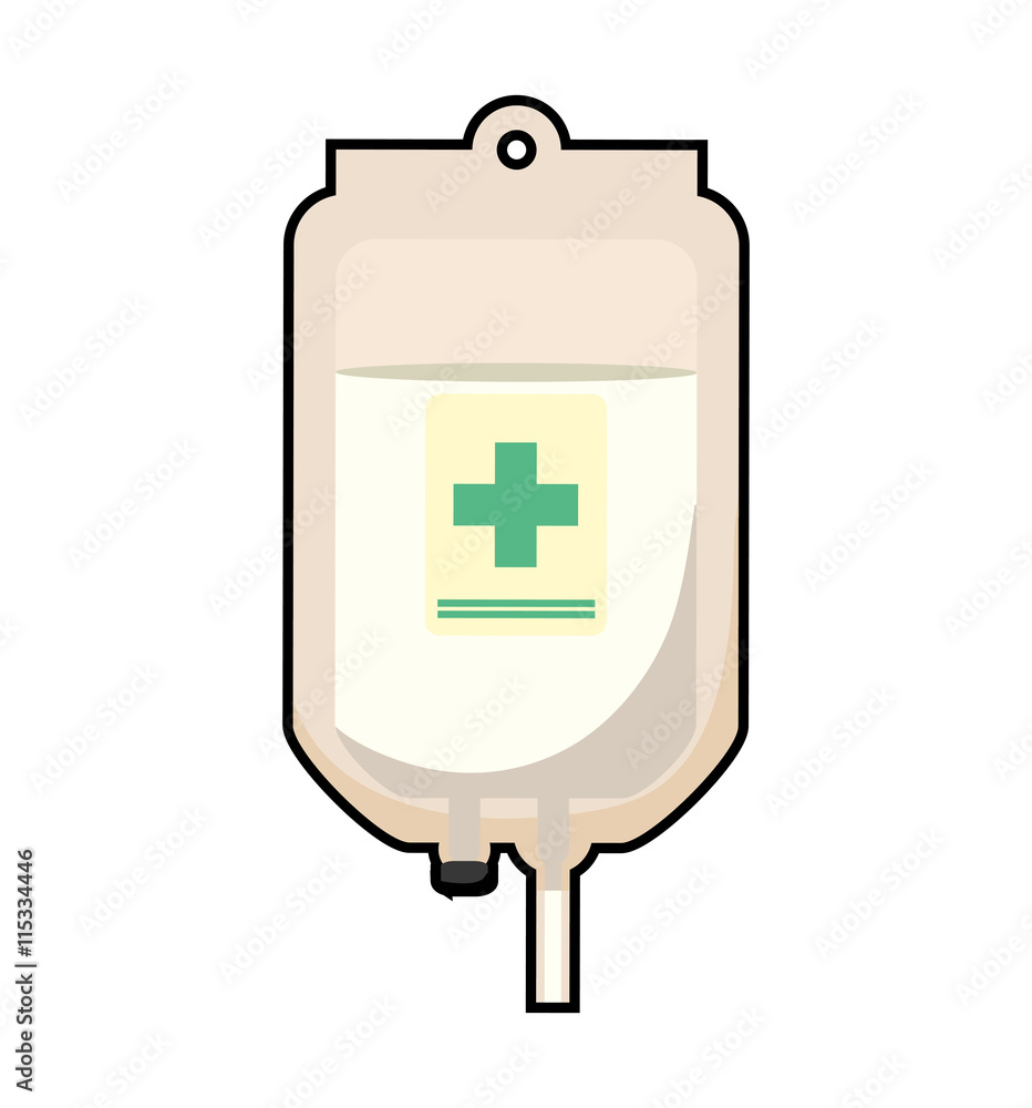 Medical and Health care concept represented by bag icon. Isolated and flat illustration Medical and Health care concept represented by bag icon. Isolated and flat illustration