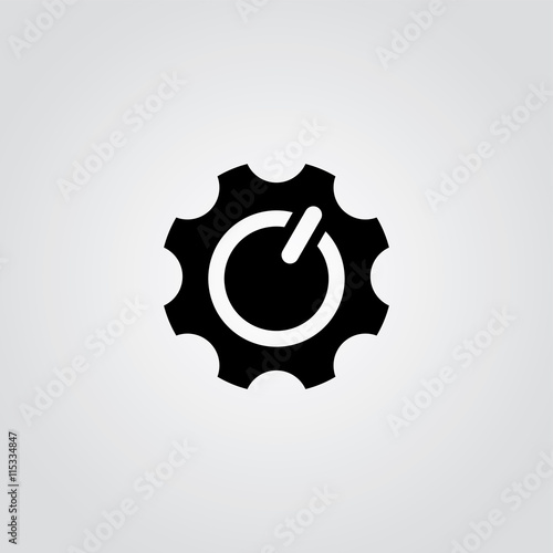 cog setting service logo art theme