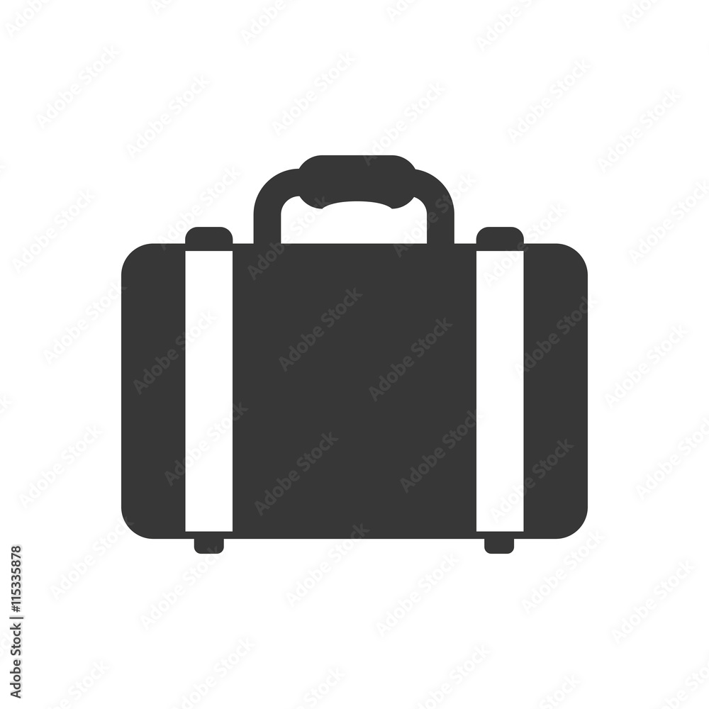 Travel concept represented by bag silhouette icon. Isolated and flat illustration Travel concept represented by bag silhouette icon. Isolated and flat illustration