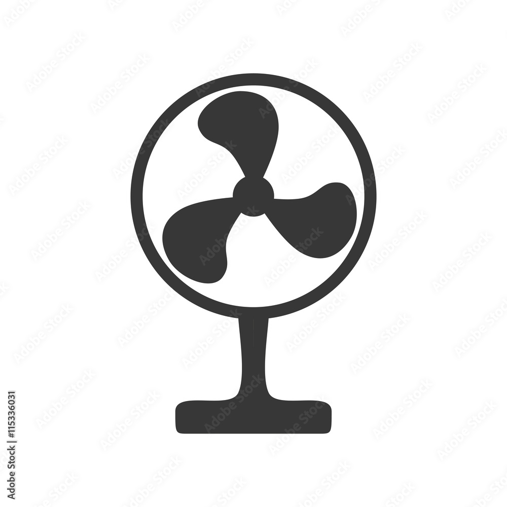 Object of home concept represented by fan icon. Isolated and flat illustration 