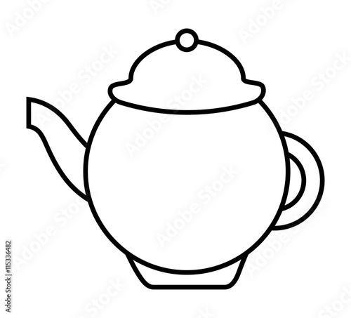 teapot isolated icon design
