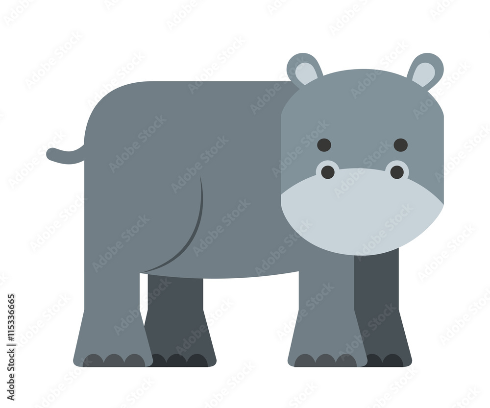 cute hippo isolated icon design cute hippo isolated icon design
