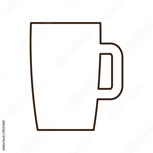 glass with ear icon , isolated vector illustration