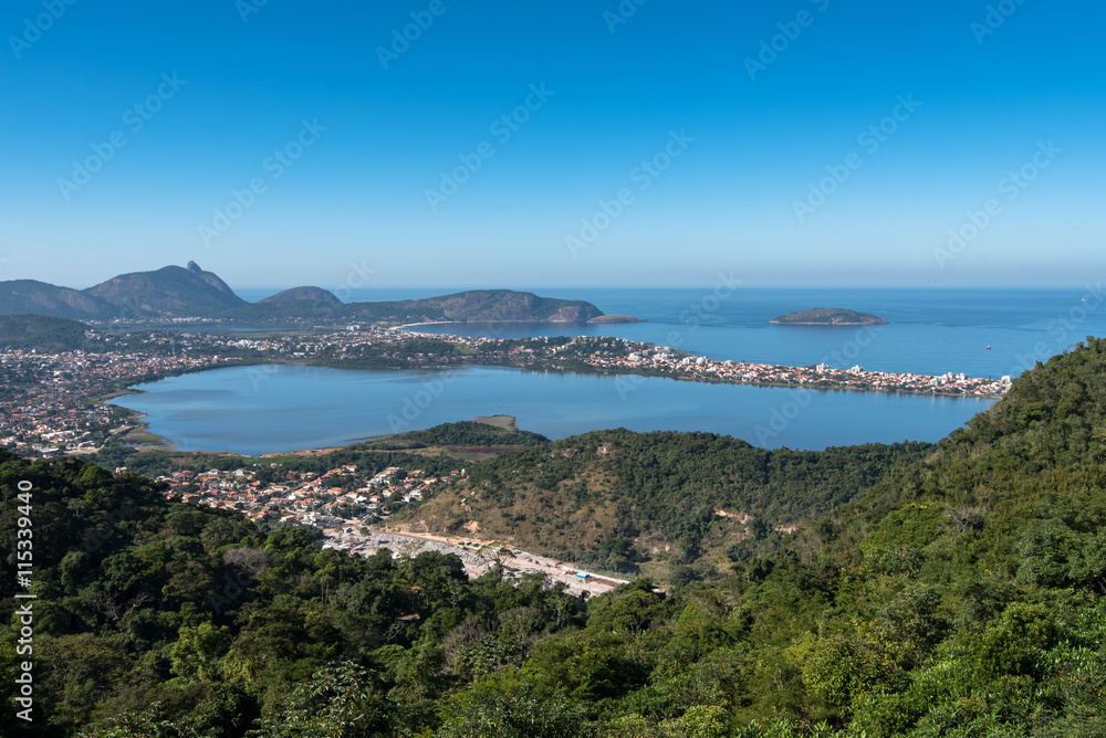 Aerial view of Oceanica Region in Niteroi City, Brazil