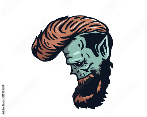 Vintage Hair Pomade Barber Shop Character - Charismatic Zombie