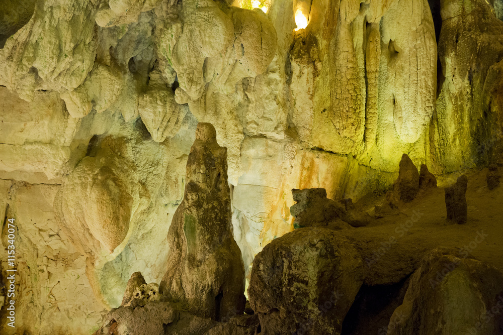 Gruta da Moeda Cave in Fatima, Portugal is an old cave, where one will find ancient stalactite and stalagmite formations.