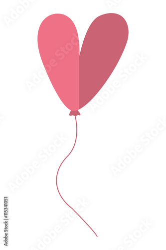 Letter ballooon air cute balloon isolated vector illustration